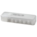 Modern clear & gray desk organizer cable box – bedroom charging case