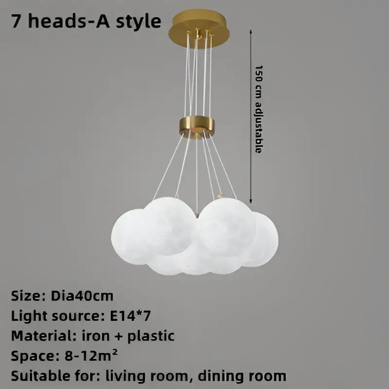Modern cloud bubble ball pendant chandelier for children room
