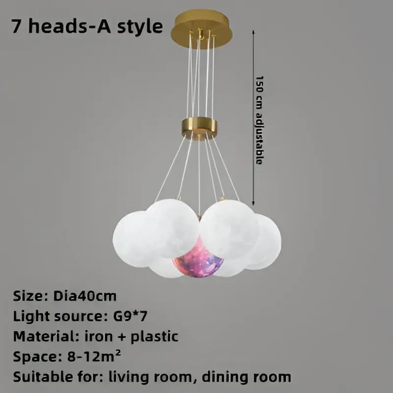 Modern cloud bubble ball pendant chandelier for children room