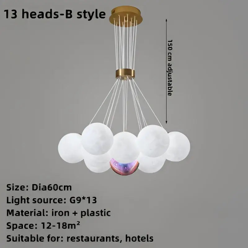 Modern cloud bubble ball pendant chandelier for children room