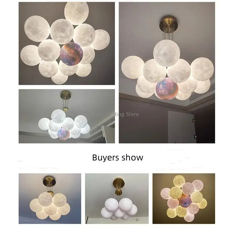 Modern cloud bubble ball pendant chandelier for children room