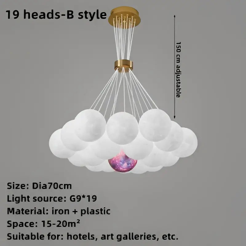 Modern cloud bubble ball pendant chandelier for children room