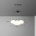 Modern cloud frosted glass ball led pendant light for living room