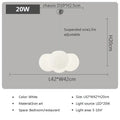 Modern cloud glass ball milky white chandelier living room light