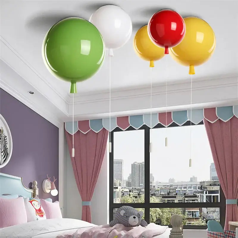 Modern colorful balloon acrylic ceiling light for kids bedroom