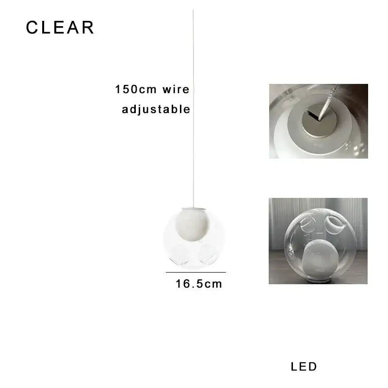 Modern colorful balls chandelier dining room glass pendant light