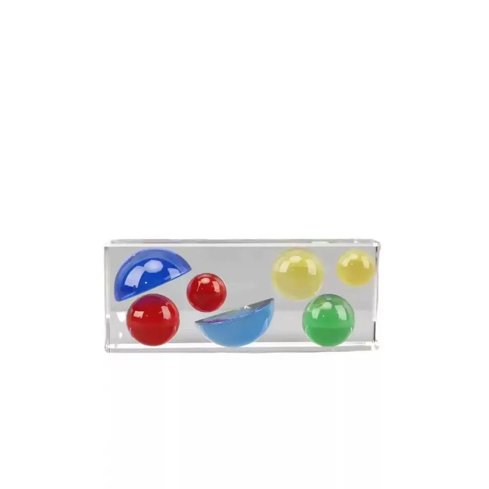 Modern colorful crystal sphere acrylic block living room ornament