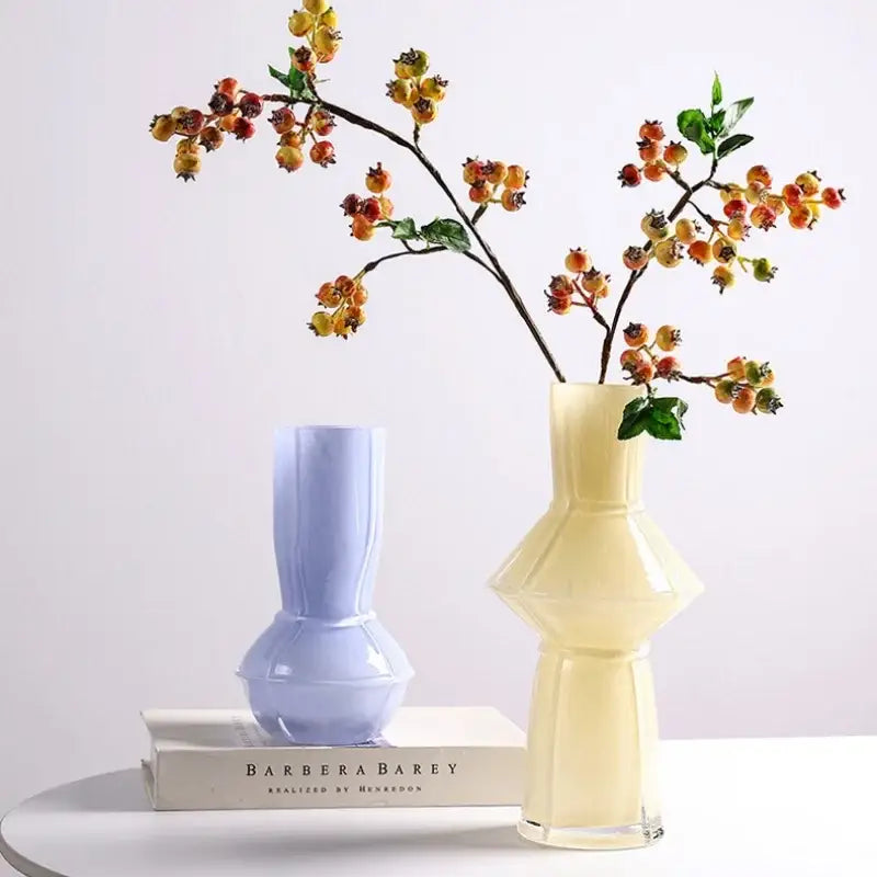 Modern colorful geometric glass vase set living room terrarium
