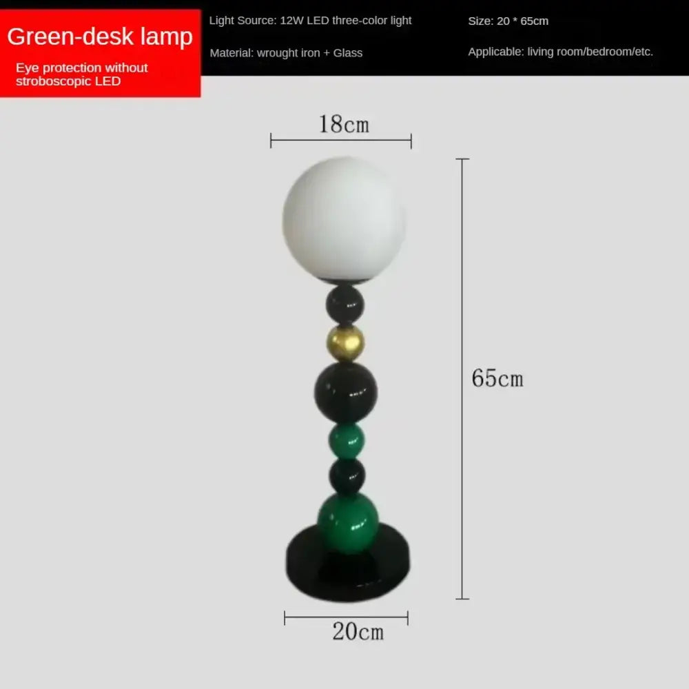 Modern colorful glass ball floor lamp for living room