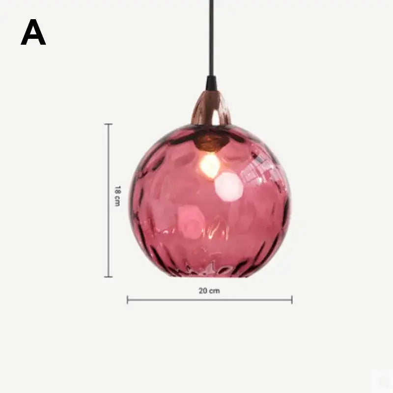 Modern colorful glass ball lustre pendant lights for kitchens