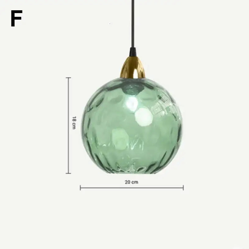 Modern colorful glass ball lustre pendant lights for kitchens