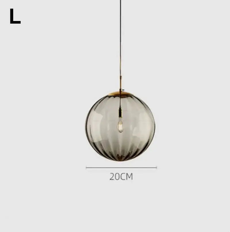 Modern colorful glass ball lustre pendant lights for kitchens