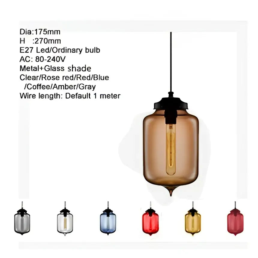 Modern colorful glass bowl pendant lights for kitchen dining room