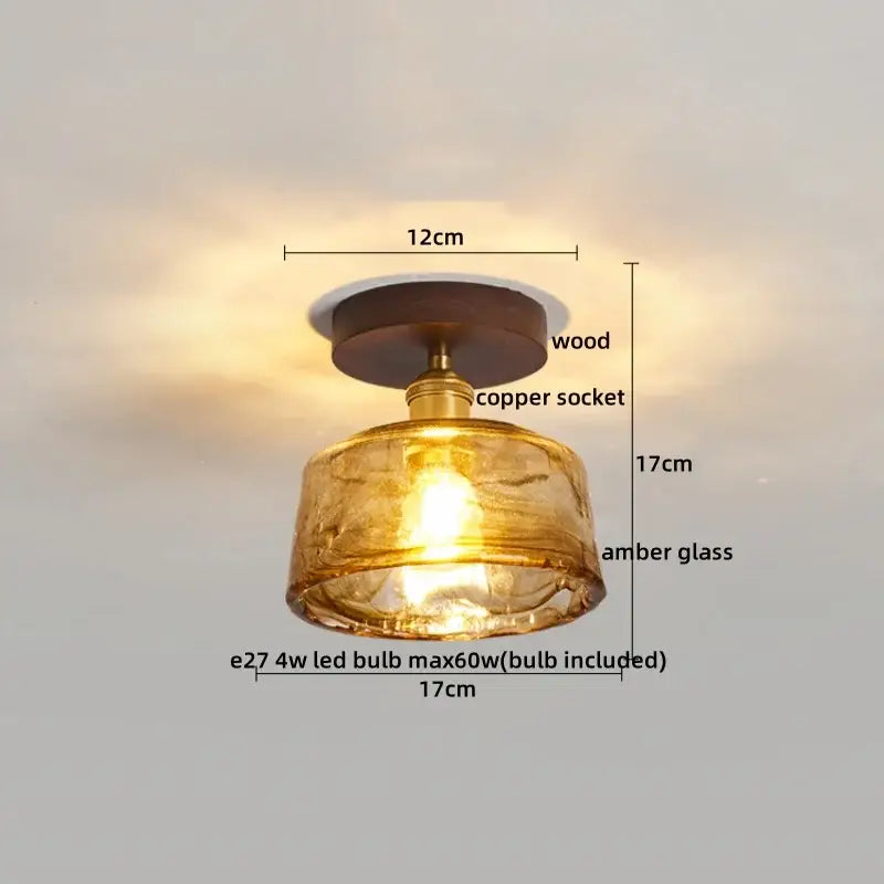Modern colorful glass led ceiling lamp living room light fixture