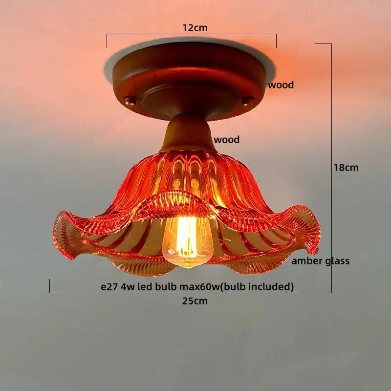 Modern colorful glass led ceiling lamp living room light fixture