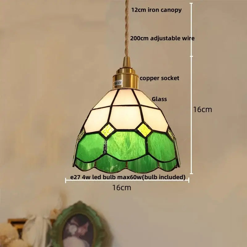 Modern colorful led glass cube pendant light kitchen brass fixture
