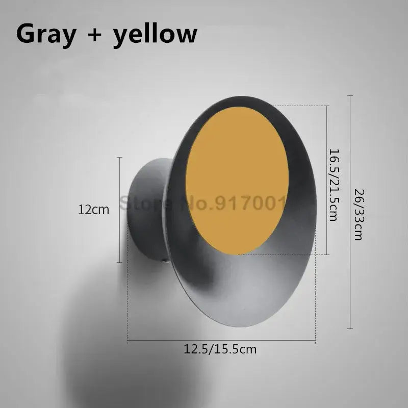 Modern colorful rotatable led wall lamp for bedroom and living room