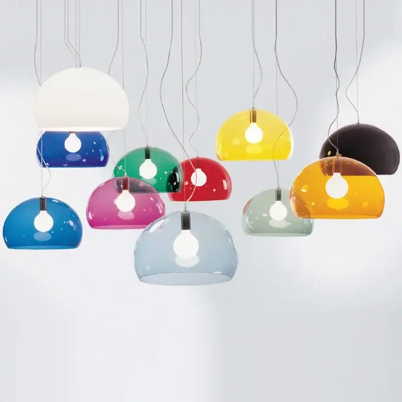 Modern colorful translucent dome pendant lamp for dining room