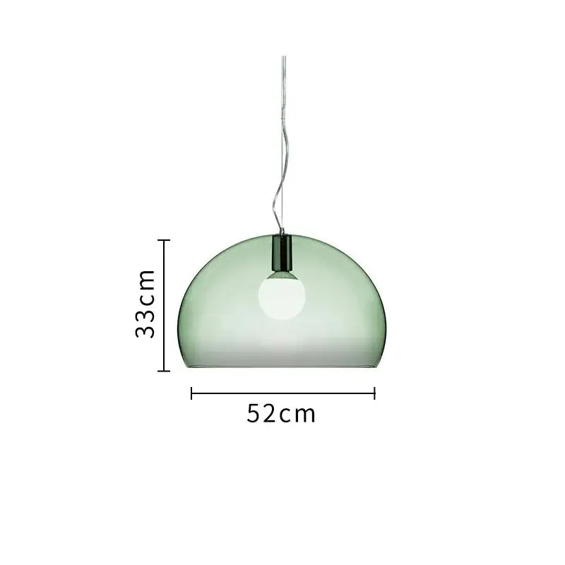 Modern colorful translucent dome pendant lamp for dining room