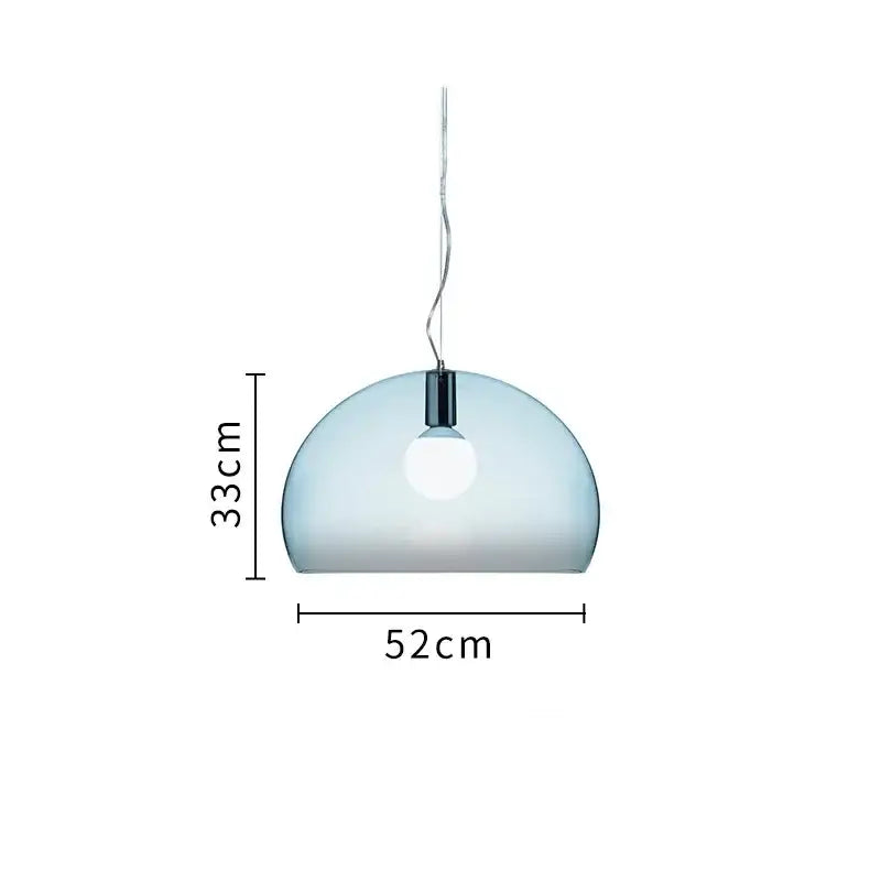 Modern colorful translucent dome pendant lamp for dining room