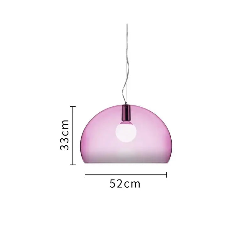 Modern colorful translucent dome pendant lamp for dining room