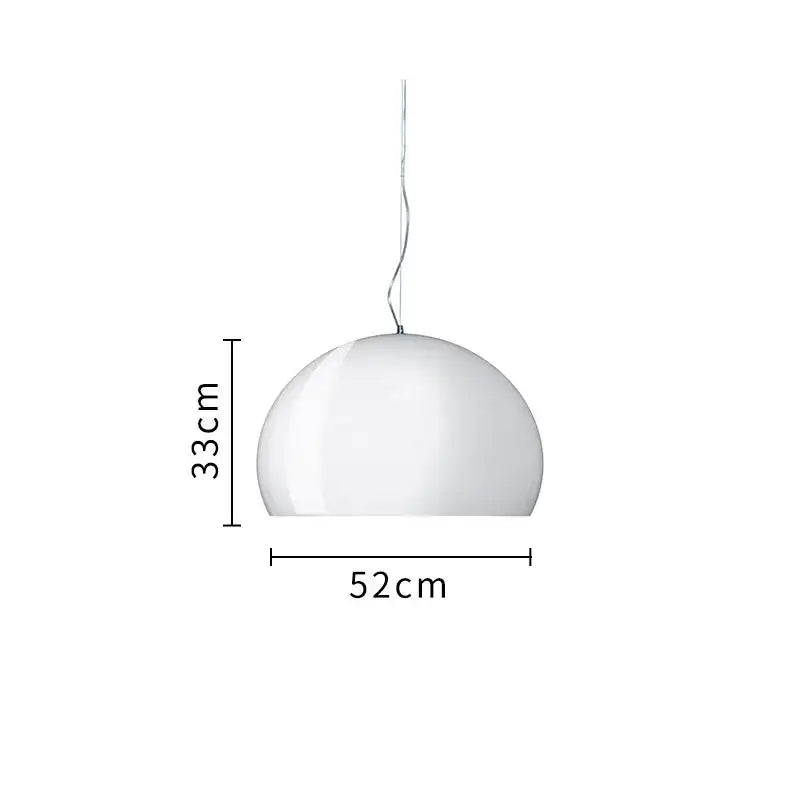 Modern colorful translucent dome pendant lamp for dining room