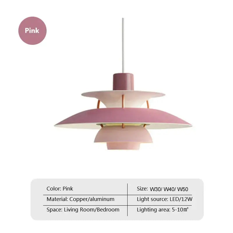 Modern colorful umbrella pendant light for dining room