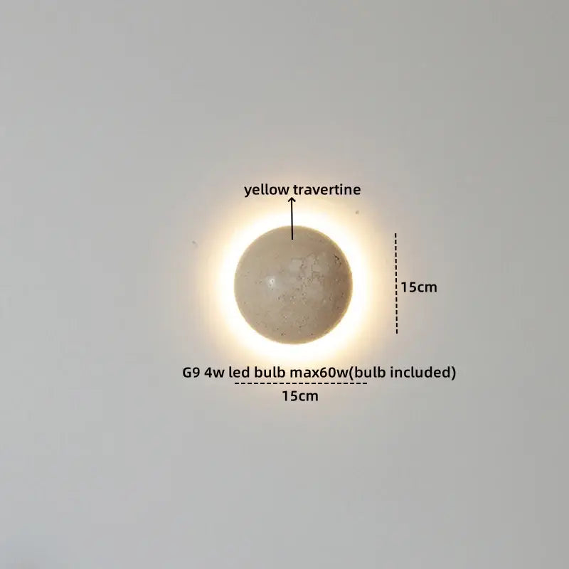 Modern concrete and wood led wall sconce bedroom light
