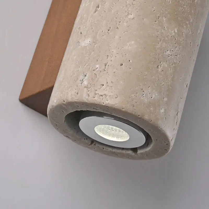 Modern concrete and wood led wall sconce bedroom light