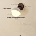 Modern concrete and wood led wall sconce bedroom light