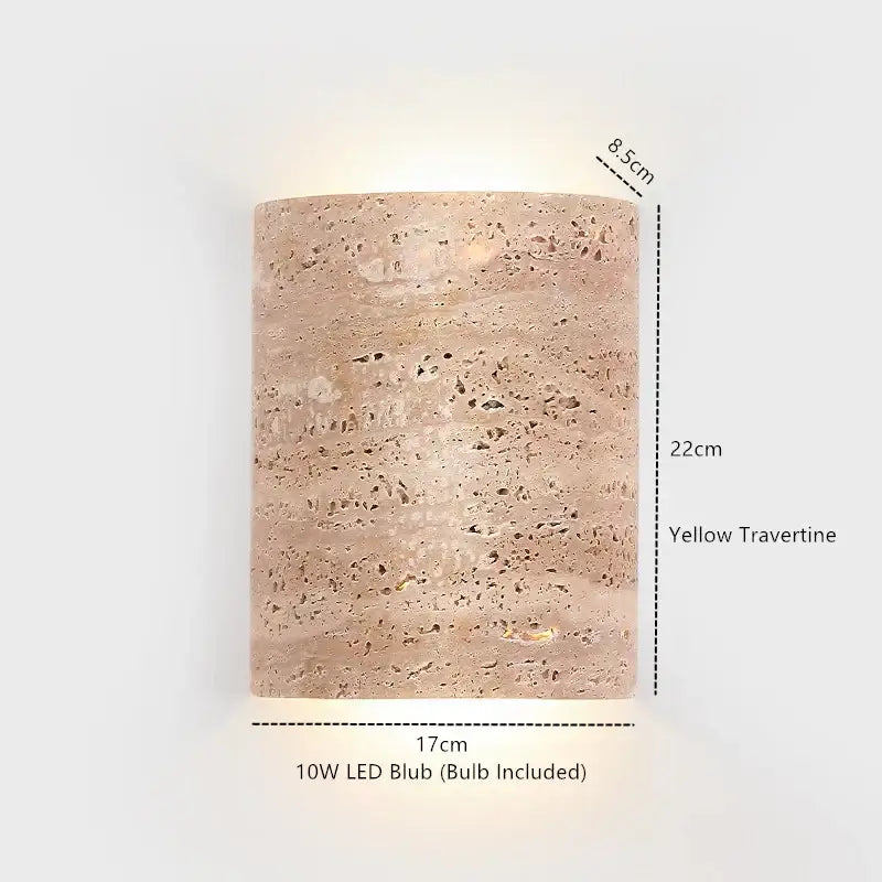 Modern concrete and wood led wall sconce bedroom light
