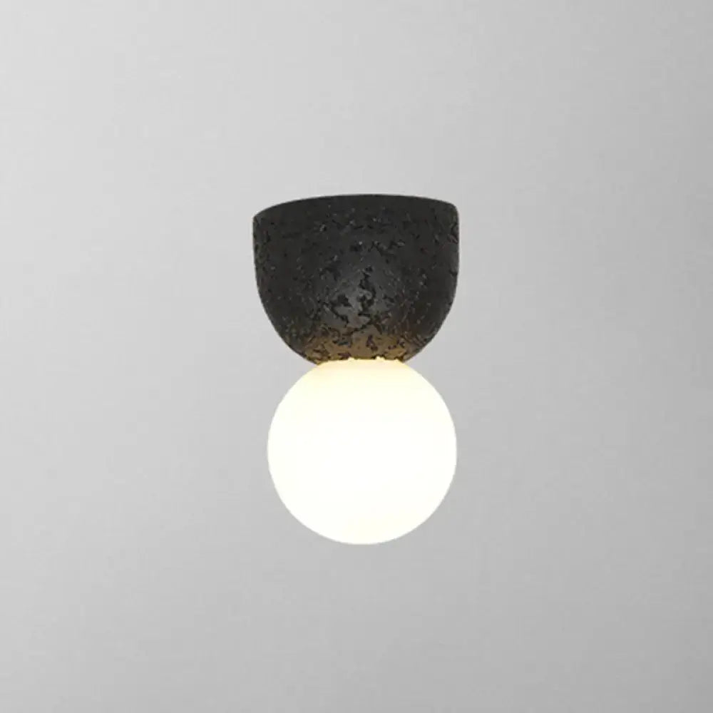 Modern concrete bell wall mounted light fixture bedroom sconce