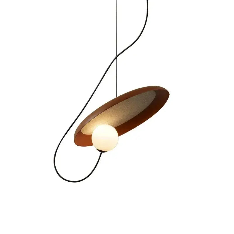 Modern copper and black grid led pendant light dining room