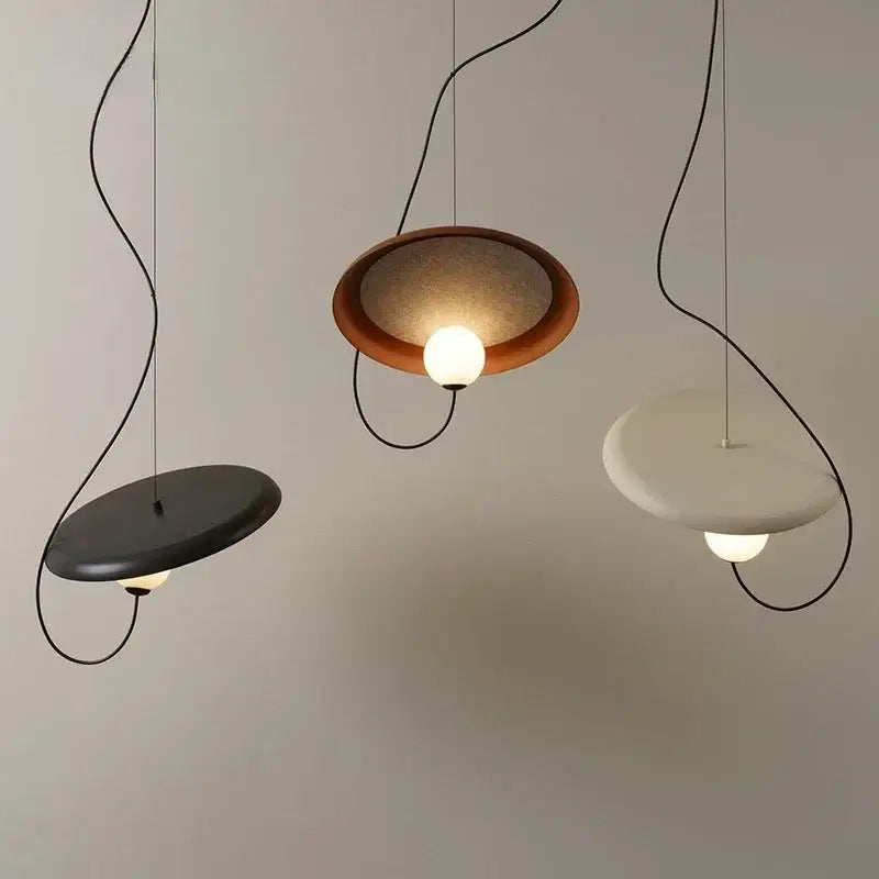 Modern copper and black grid led pendant light dining room
