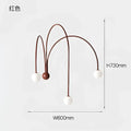 Modern copper branch glass wall lamp for living room