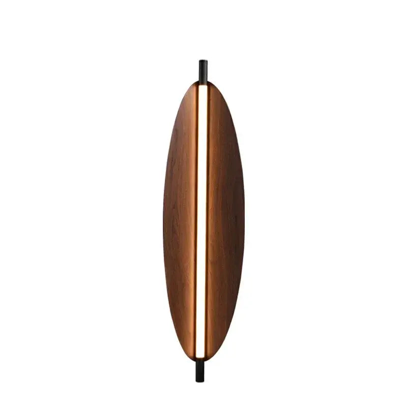 Modern copper brown metal leaf wall sconce bedroom lightstrip