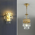 Modern copper crystal chandelier living room led lighting