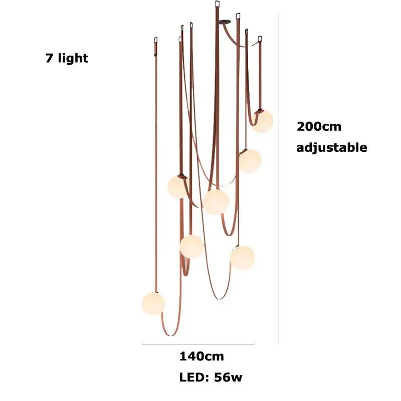 Modern copper decorbites glass ball pendant lamp for dining room
