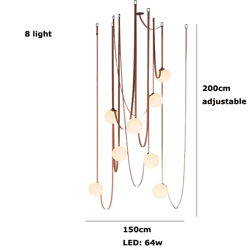 Modern copper decorbites glass ball pendant lamp for dining room