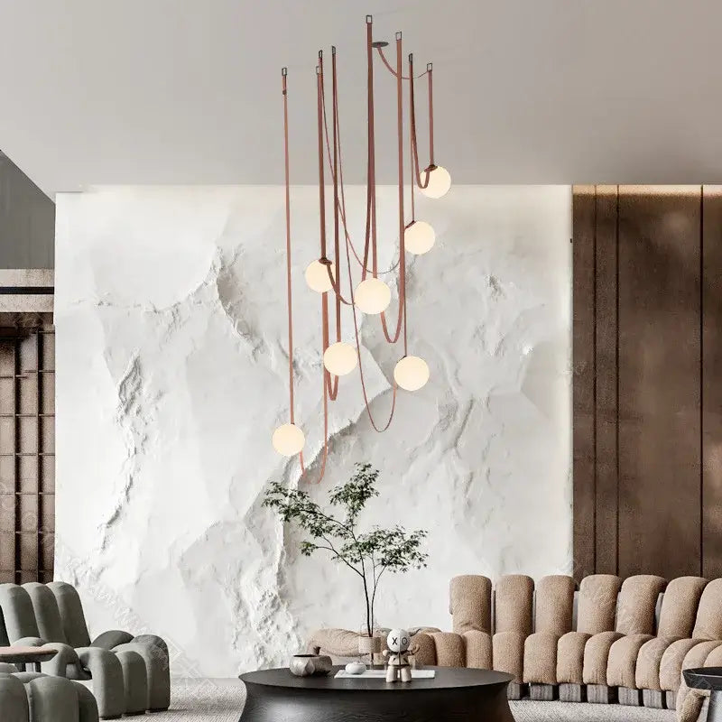 Modern copper decorbites glass ball pendant lamp for dining room