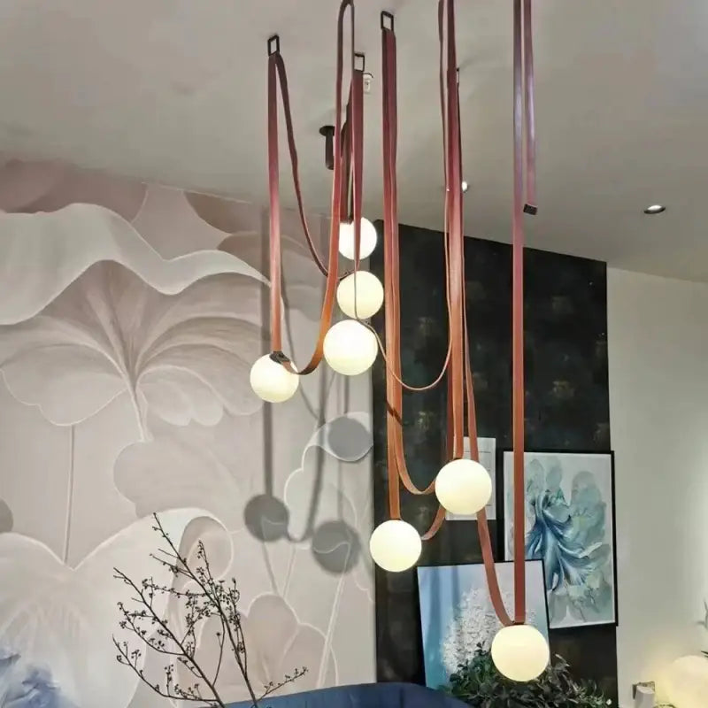 Modern copper decorbites glass ball pendant lamp for dining room