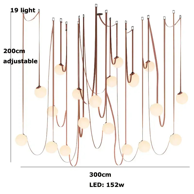 Modern copper decorbites glass ball pendant lamp for dining room
