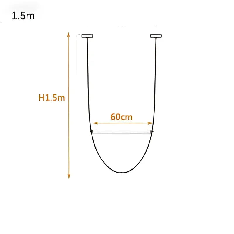 Modern copper decorbites leather belt chandelier for dining room