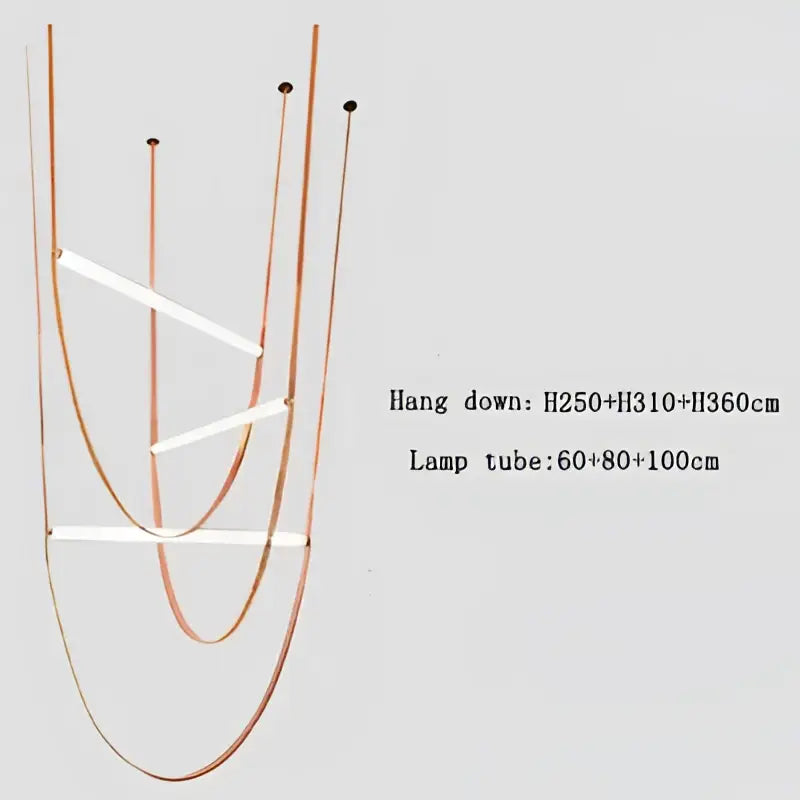 Modern copper decorbites leather belt chandelier for dining room