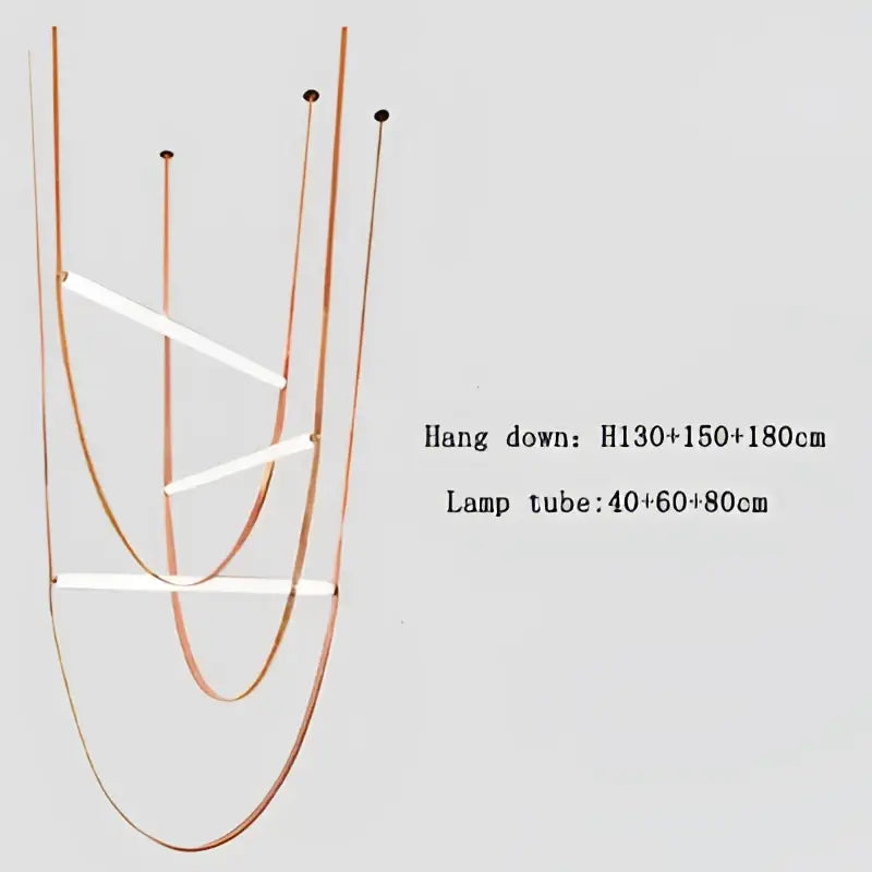 Modern copper decorbites leather belt chandelier for dining room