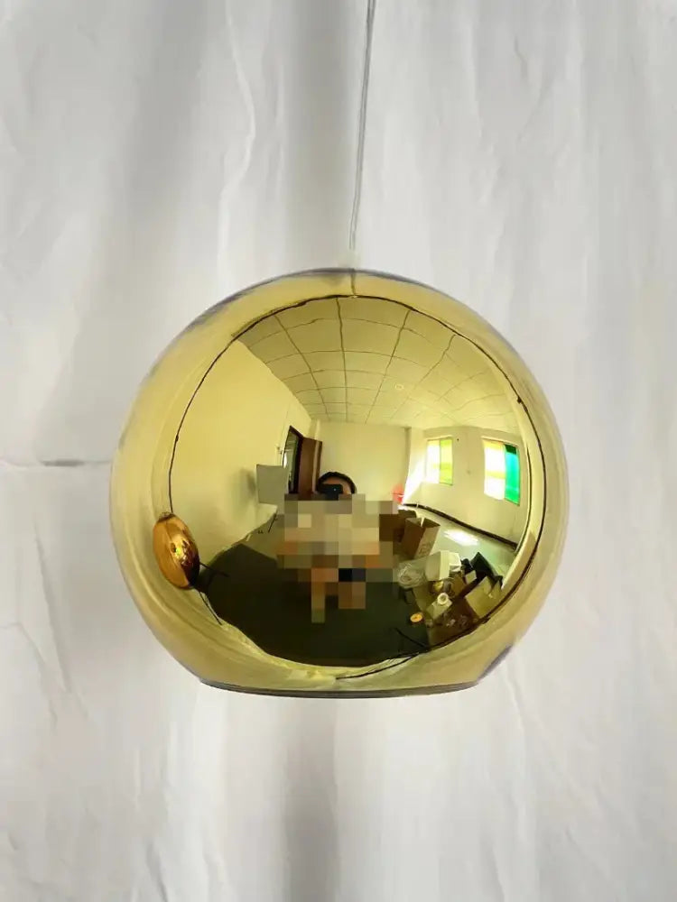 Modern copper glass balls pendant light kitchen spherical lighting