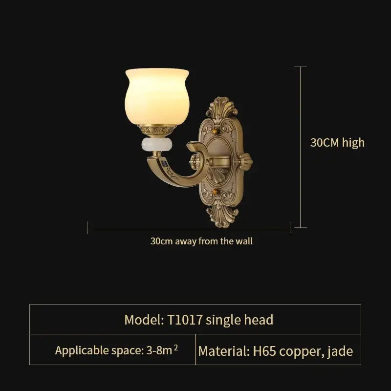 Modern copper jade pendant lamp for dining room decor