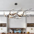 Modern copper led branch chandelier dining room floral light