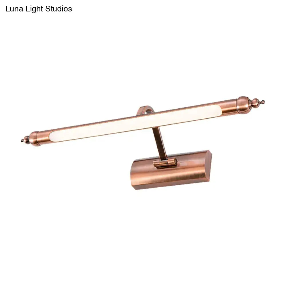 Modern copper linear led bathroom vanity sconce light