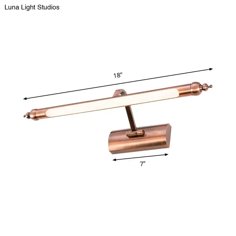 Modern copper linear led bathroom vanity sconce light